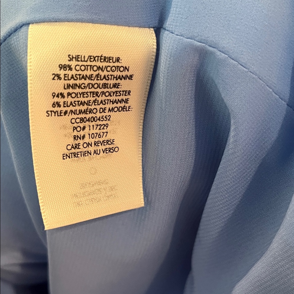 Alice + Olivia Elegant Blue Ruffle Dress with Slightly Puffed Sleeves Size 10 - Picture 12 of 13